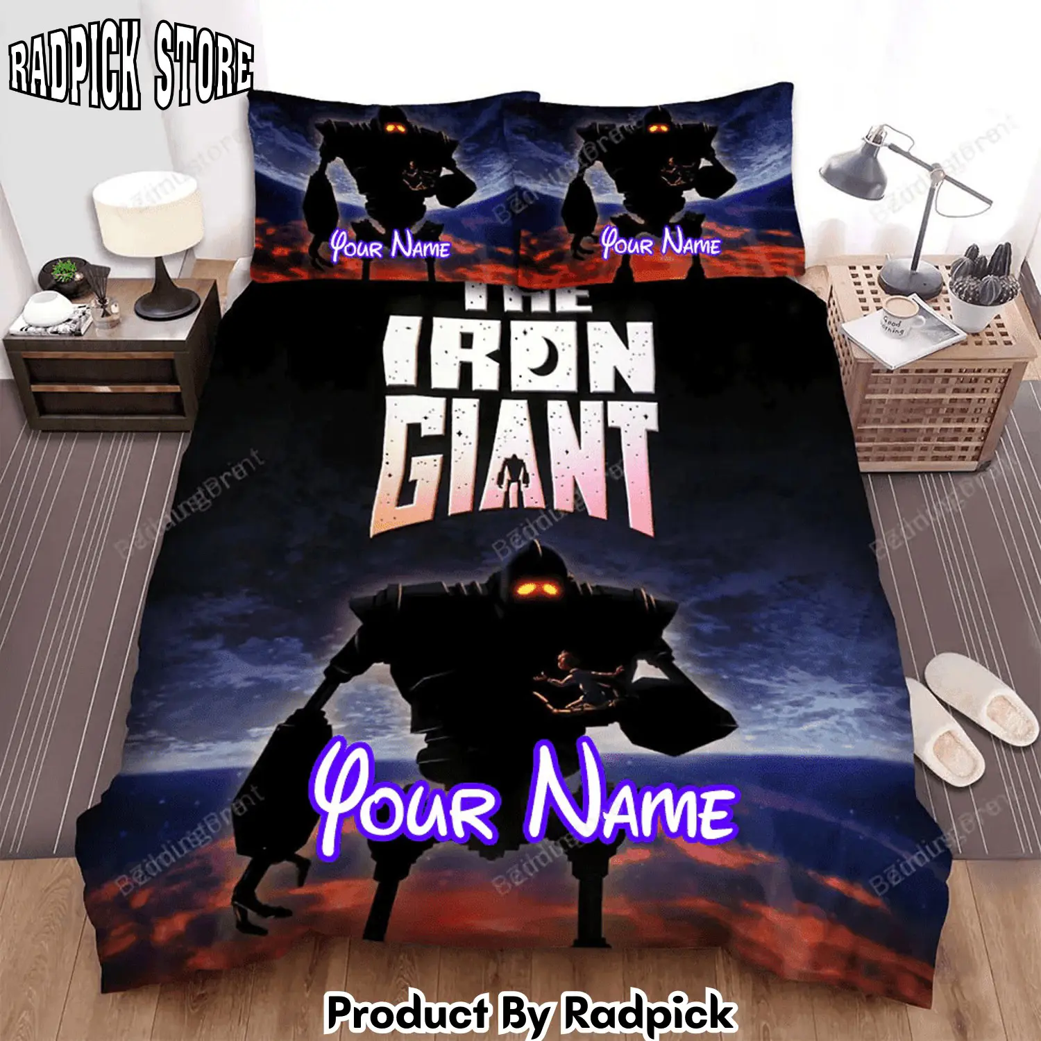 Radpick the iron giant poster movie poster bed sheets duvet cover personalized name bedding sets ver 5 rp3271210